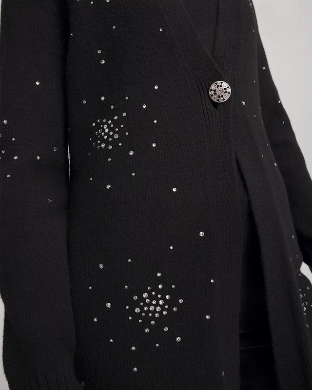 Rhinestone Embellished Cardigan - image 4